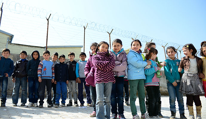 Refugees - Children in Refugee camp